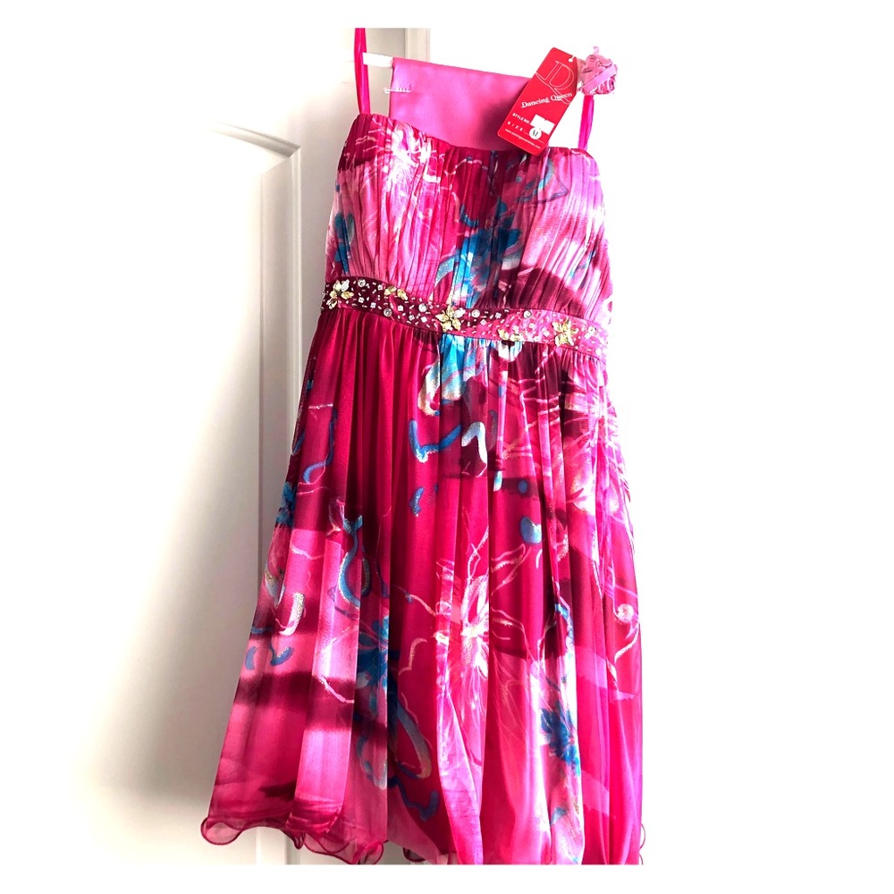 Sparkle Pink Strapless Dress